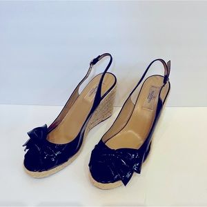 Authentic Valentino Patent Leather Bow Espadrilles